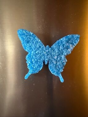 Handcrafted Blue Butterfly Refrigerator Magnet